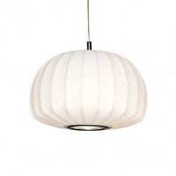 Telbix-Coote 35 Pendant 60w E27 Nickel / White Shade